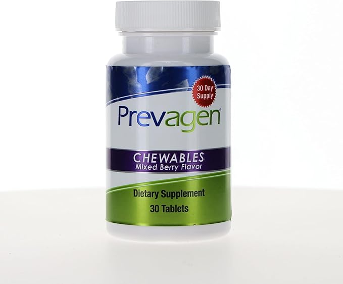 Prevagen Regular Strength Mixed Berry Chewables - 30 Tablets (1 Month Supply) 10mg of Apoaequorin Plus Vitamin D3 with 7-Day Pill Minder