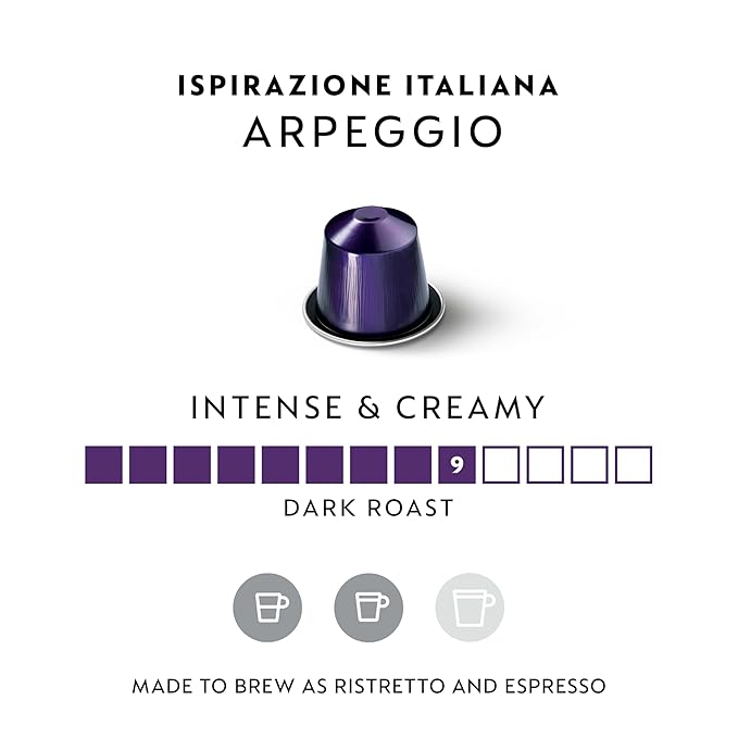 Nespresso Capsules OriginalLine Arpeggio Dark Roast Espresso 50-Count Espresso Coffee Pods