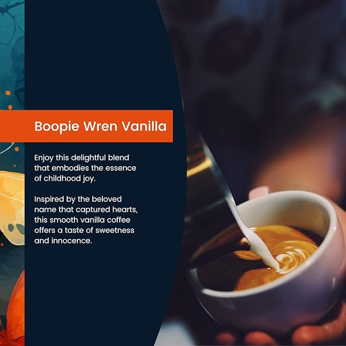 Love This for Us! Coffee - Boopie Wren Vanilla Coffee - Medium Roast with Creamy Smooth Taste - Brew Created in Memory of Julia for Roadside Safety Awareness - Ground Coffee - 12oz