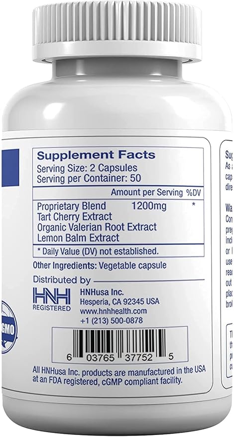 Dr.K&ampC SleepZen7 Sleep Supplement – All Natural Botanical Plant Sourced 1200 mg 100 Veggie Capsules Sleeping Support Organic Tart Cherry Valerian Root Extract No Filler Non GMO