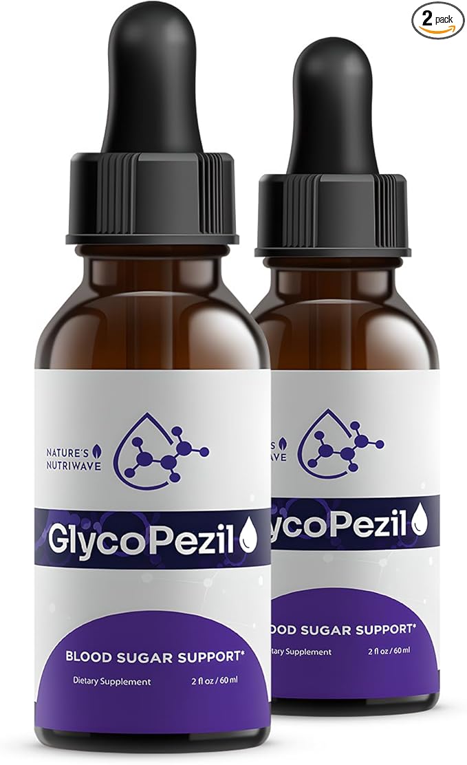 GlycoPezil – Daily Liquid Botanical Supplement with Chromium Maca Root Ginseng &amp Plant Extracts – Clean Stimulant-Free Formula – GMP-Certifed Non-GMO Made in USA - 2 fl oz 2 Month Supply