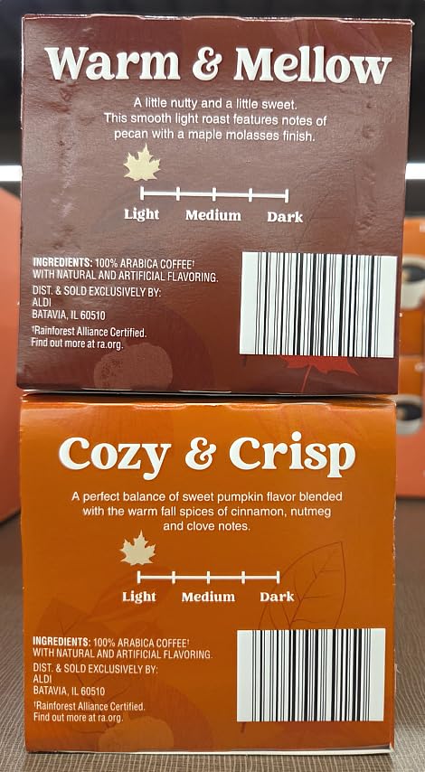 Barissimo The Coffee Expert Maple Pecan Pie &amp Pumpkin Spice Ground Cup Light Roast Coffee 4.02oz 114g (Two Boxes)