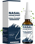 Nutramd Iodine Nasal Spray Daily Nasal Cleanse &amp Care Mist with Iodine &amp Fulvic Acid Fine Mist Non-Medicated Nasal Spray for Dry Air Travel &amp Daily Use(1pc)