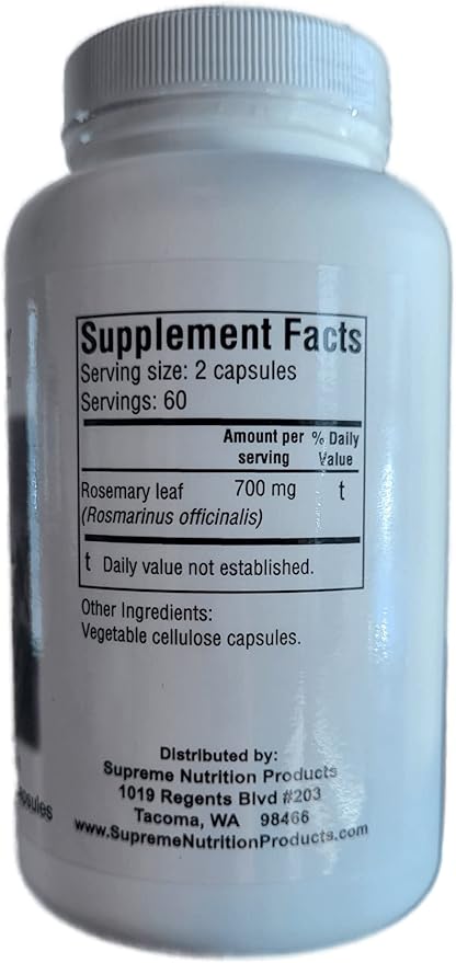 Supreme Nutrition Rosemary Supreme 120 Pure Rosemary Vegetarian Capsules