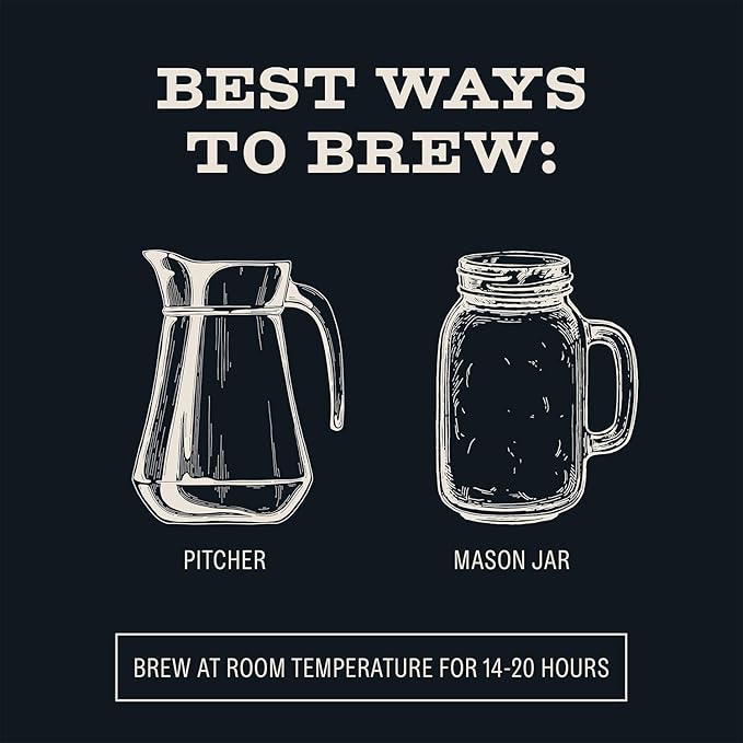Bizzy Cold Brew Coffee | Decaf Blend | Water Process | Coarse Ground Coffee | Micro Sifted | Specialty Grade | 100% Arabica | Brew Bags | 12 Count | Makes 42 Cups