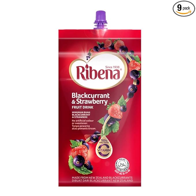 Malaysia Flavour Ribena Fruit Drink 330ml (Blackcurrant &amp Strawberry 9 Count)