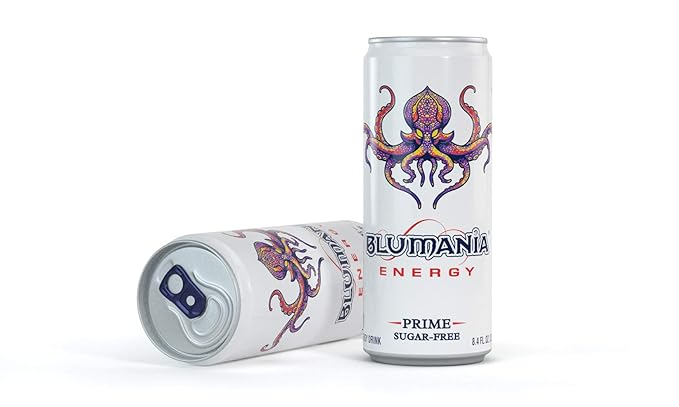 BLUMANIA ENERGY – PRIME SUGAR-FREE 8.4 Oz (Pack of 24) No Jitters No Preservatives