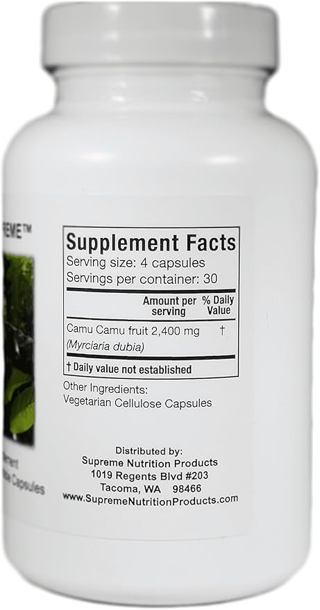 Supreme Nutrition Camu Supreme 120 Pure Camu Camu Fruit Vegetarian Capsules