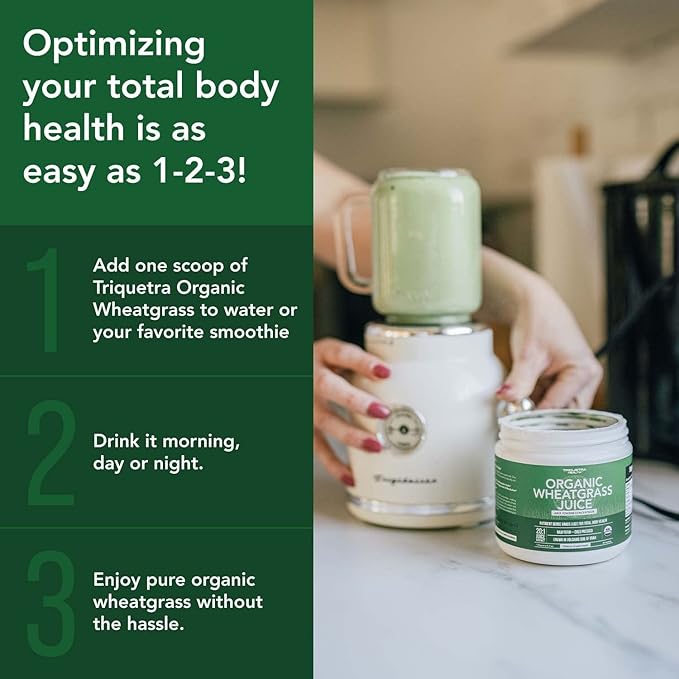 Organic Wheatgrass Juice Powder - Organic Grown in Volcanic Soil of Utah - Raw BioActive Form Cold-Pressed Then CO2 Dried 20:1 Concentrate Juice Extract - Unflavored (5.3 oz – 60 Servings)