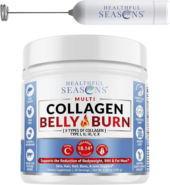 Healthful Seasons Collagen Belly Burn with WhiskFit Frother