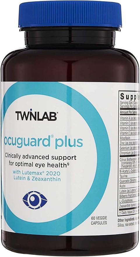 Twinlab Ocuguard Plus - Eye Supplement with Zinc Vitamin A C &amp D - 60 Veggie Capsules