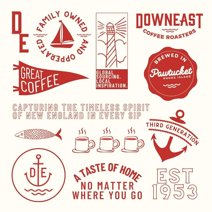 Downeast Coffee Roasters Whole Bean Coffee - 100% Colombian Medium Roast 100% Arabica Coffee - Dark Chocolate and Ripe Fruit Notes - Select Central and South American Highlands (2lb Bag)