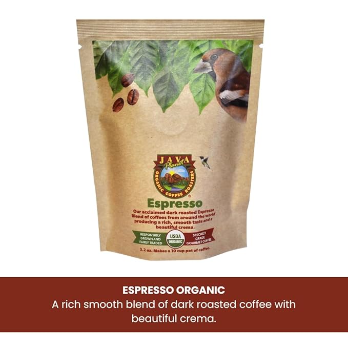 Java Planet Coffee Gift Basket Sampler Set for Coffee Lovers in Linen Bag: Low Acid Organic Beans: Whole Bean Mold-Free &amp Stomach Friendly - Arabica Gourmet 1.32 LBs (19.2 oz) packaged in 6 Ba