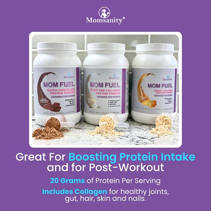 Dairy-Free Meal Replacement Protein Powder for Women - Plant &amp Collagen Protein Blend | 20g Protein (Vanilla)