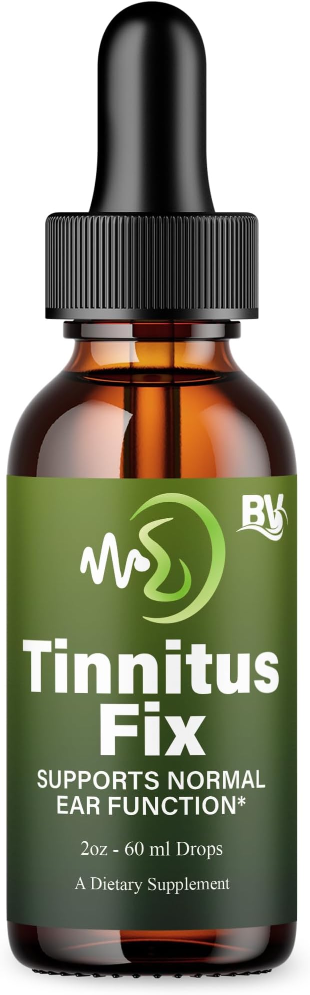 BLUE VIBE TinnitusFix Liquid Drop Supplement Advanced Maximum Strength Overall Health &amp Wellness Support TinnitusFix Premium Daily Health Management &amp Overall Support Formula (2oz / 60ml)