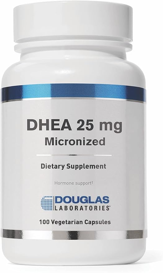 Douglas Laboratories DHEA 25 mg Capsules - Micronized - Supports Hormone Balance Immunity Brain Bone Health &amp Metabolism* - Non-GMO - 100 Vegetarian Capsules