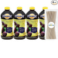 Sunsweet Amazin Prune Original Juice Drink 64 fl oz Plastic Bottles 4 Pack + 15 Sugarcane Disposable Straws by KOOL8SHOP Infinite Deals