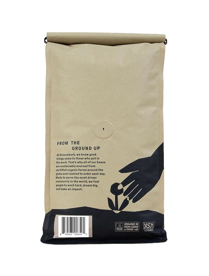 GROUNDWORK B*tches Brew Whole Bean Coffee Dark Roast Blend - USDA Organic Signature Blend Coffee Beans - 2lb Bag