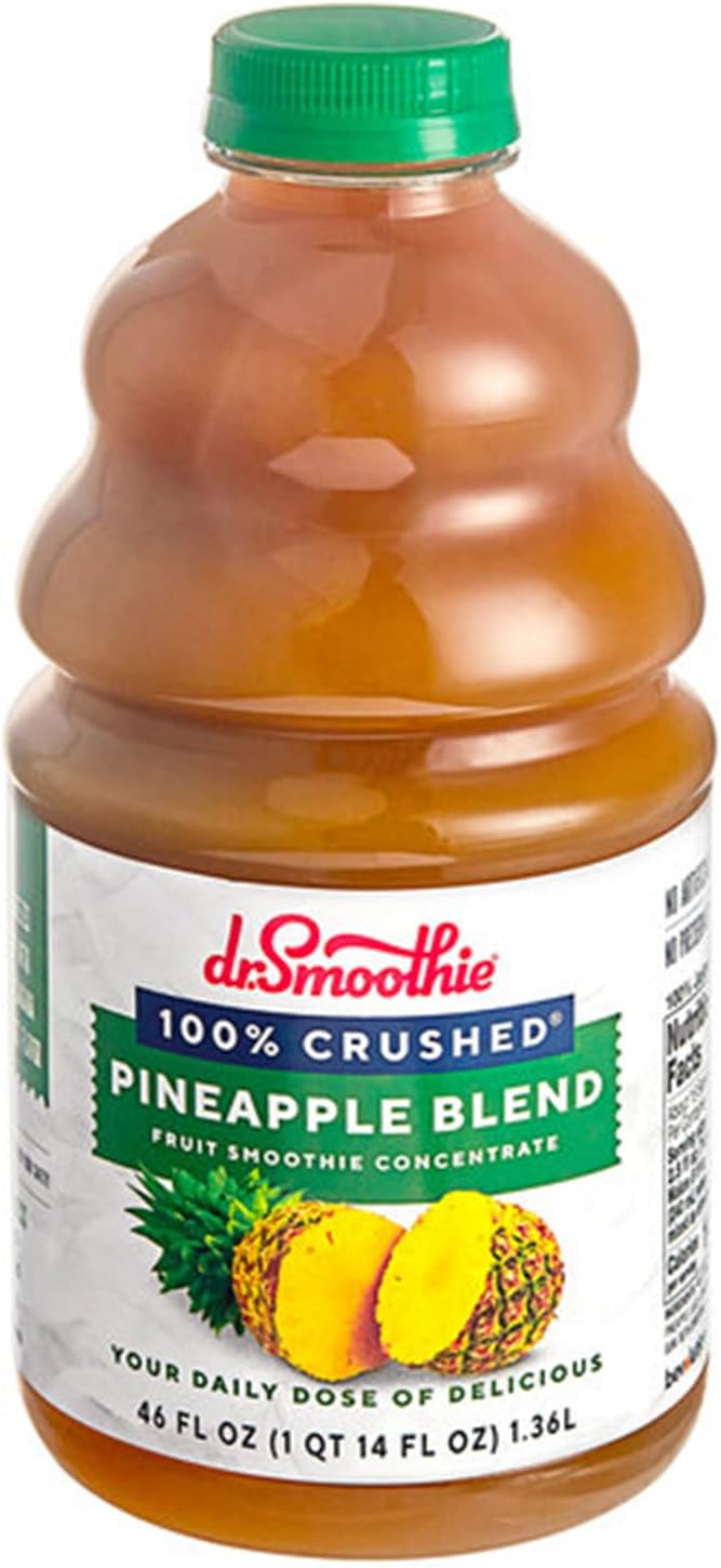 100% Crushed Pineapple Fruit Smoothie Mix 46 fl. oz. WS-103DR100PINE-NPF