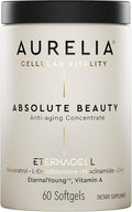 AURELIA Absolute Beauty | Advanced Cellular Anti-Aging Supplement | Increase Skin Moisture | with Zinc Resveratrol Niacinamide Ergothioneine &amp Retinol