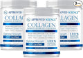 Approved Science Collagen Powder - Skin and Hair - 90 Scoops - Three Month Supply - Made in The USA