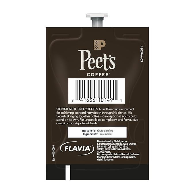 FLAVIA PEET'S COFFEE Colombia Luminosa 20-Count Fresh Packs (Pack of 4)