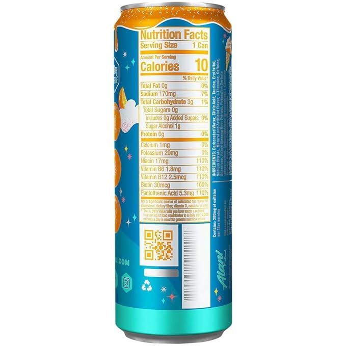 New Alani Energy Drinks Lime Slush Dream Float Hawaian Shaved Ice Variety Pack Sugar-Free Low-Calorie 200mg Caffeine Energy Boost Drink 12 fl oz (Pack of 6)