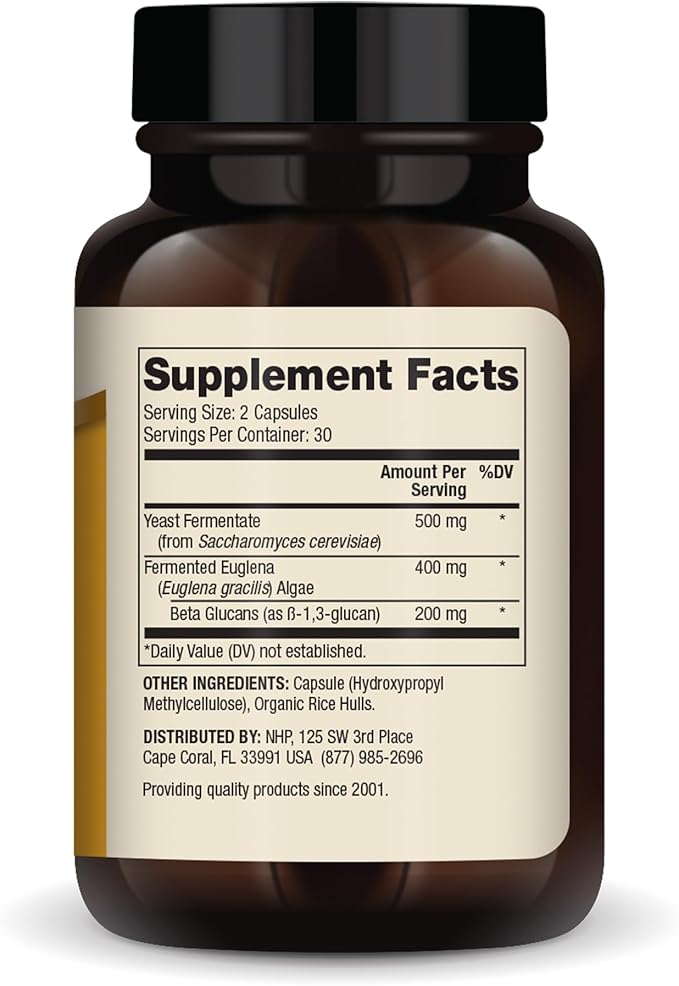 Dr. Mercola Fermented Beta Glucans - Immune System Support - Beta-13-Glucan &amp EpiCor Yeast Fermentate - Vegetarian - Non-Dairy - Gluten-Free - 60 Capsules