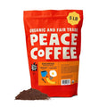 Peace Coffee Birchwood Breakfast Blend Ground Medium Roast Coffee 5 lb Organic Fair Trade Smooth Mild Flavor Shade Grown Fresh Roasted
