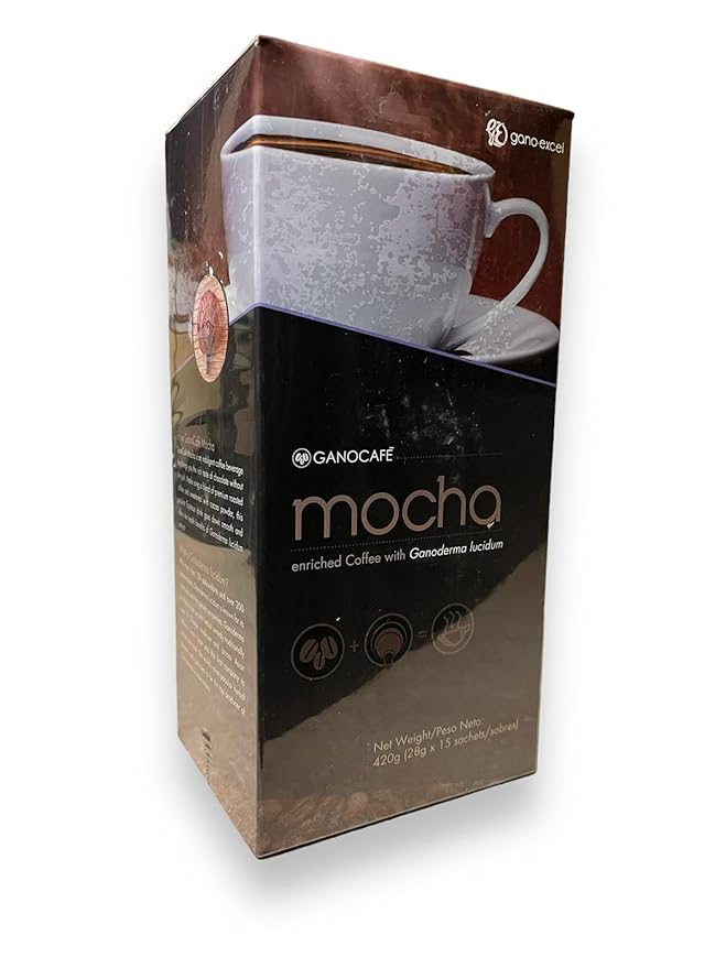 Ganocafe Mocha is a Concoction of Ganoderma Lucidum extract Coffee Beans and Cocoa. Specially Blended to Give you an Authentic Cup of Smooth and Creamy Coffee Exclusively by Gano Excel 15 Sachets.