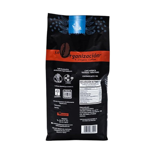 1 kg de cafe orgánico molido oaxaqueño sabor intenso/ 100% cafe sabor y aroma intenso/café para olla o cafetera