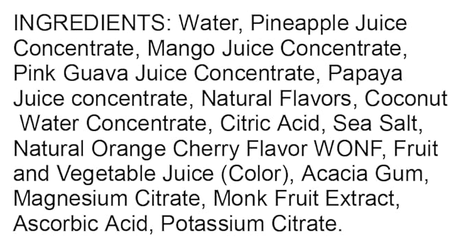 12pack - Wynz Tropical Punch Hydrater Youth Hydration Sports Drink 30.51% Fruit Juice Coconut Water Monk Fruit &amp Filtered Water 16 oz Single Serve Bottle