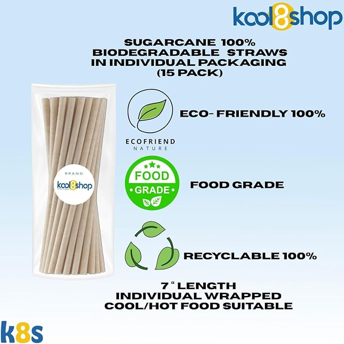 Simple Truth Organic Lemonade Fruit Juice 64 fl oz Plastic Bottles 4 Pack + 15 Sugarcane Disposable Straws by KOOL8SHOP Infinite Deals