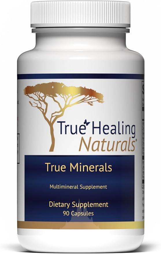 True Healing Naturals - True Minerals Supplement Promotes Gut &amp Heart Health 90 Vegetarian Capsules