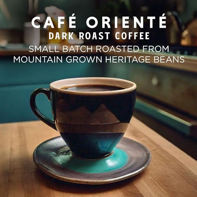 Oriente Dark Roast Coffee Pods 24 ct Cuban Inspired Coffee in Single Serve Pods - 100% Arabica Coffee Compatible with Keurig K Cups Maker