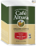 Cafe Altura Ground Organic Coffee French Roast 12 oz Can (Pack of 6)