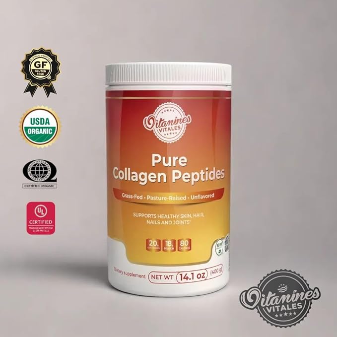 Pure Collagen Peptides – Grass-Fed Hydrolyzed Collagen Powder