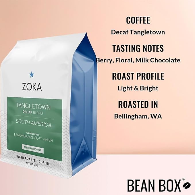 Decaf Tangletown - Roasted by Zoka Coffee - Whole Bean Coffee - 2 Pound Bag