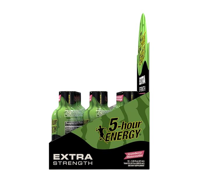 5-hour ENERGY Shot Extra Strength Strawberry Watermelon 1.93 Ounce 12 Pack