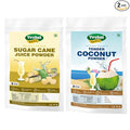 Yeshvi NATURAL Sugarcane Juice &amp Tender Coconut Water Powder Combo Pack Instant Mix Drink Fizzy Party Drink Easy to Make Beverage 200gm
