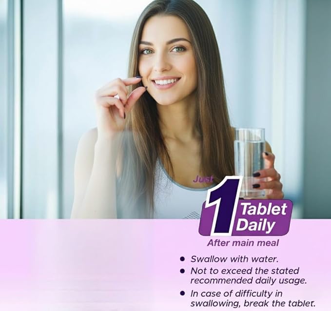 Hair supplements with Advanced Hair Nutrition formula for Women with Biomarine collagen complexBiotin &amp Zinc that support hair growth &amp maintain healthy hair| 30 Nonveg tablet