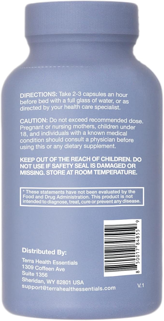 Terra Heath Essentials Fast Asleep - Sleep Support Helps with Sleeplessness &amp Restlessness - All Natural 30 Day Supply