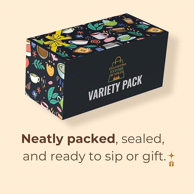 Decaf Coffee Pods Variety Pack - 16 K Cups 8 Flavors - Includes all Top Decaf Brands- Light Roast Medium Roast Dark Roast House Blend Decaf Coffee in Giftable Decaf K Cups Sampler Box for Keurig