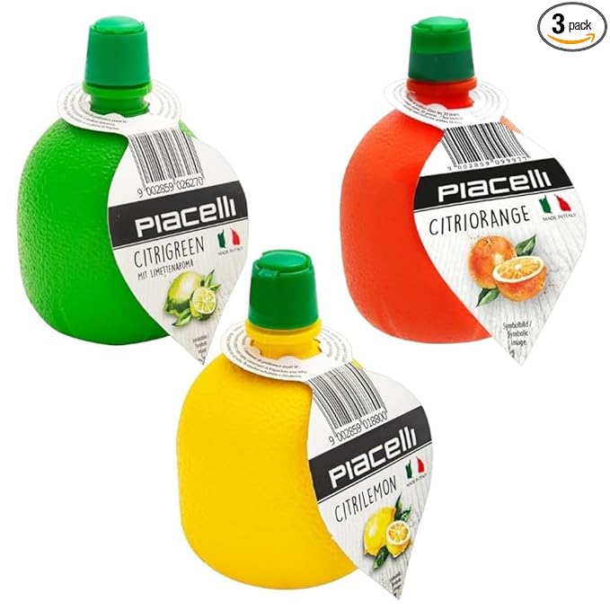 Piacelli CitrTrio Juice - Lemon Lime &amp Orange Juice Concentrates Delivering Fresh Natural Citrus Flavor for Cooking &amp Drinks - Lemon Juice Adds Zest &amp Brightness to Marinades Cocktails