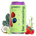 Be Amazing Greens Drink Mixed Berry Vitamin Drinks With 10 Organic Fruits and Vegetables Coconut Water Vitamin C and Prebiotic Fiber 25 Calories Low Sugar Vegan and Gluten Free 8 Pack