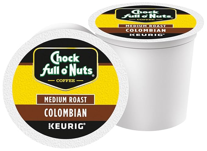 Chock Full o'Nuts Colombian Coffee Compatible with K-Cup Pods 12 CT (Pack of 3)