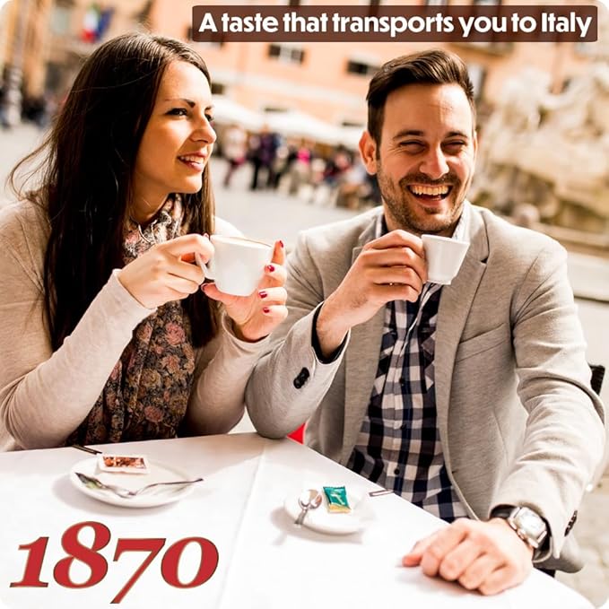 1870 by Caffè Barbera: Hesperia Premium Whole Bean Roasted Coffee 4 Bean Blend from Indonesia and Brazil Roasted in Italy by a Single Family over 150 years and 6 Generations (since 1870) 2.2lb / 1k