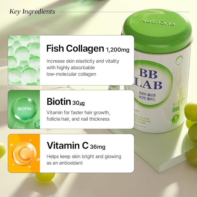 [Lowest Price Deals Set] Collagen Powder S HSN Biotin Collagen Powder Stick Korean Marine Collagen Fish Collagen Vitamin C Biotin Fast Absorption Fruit Flavored