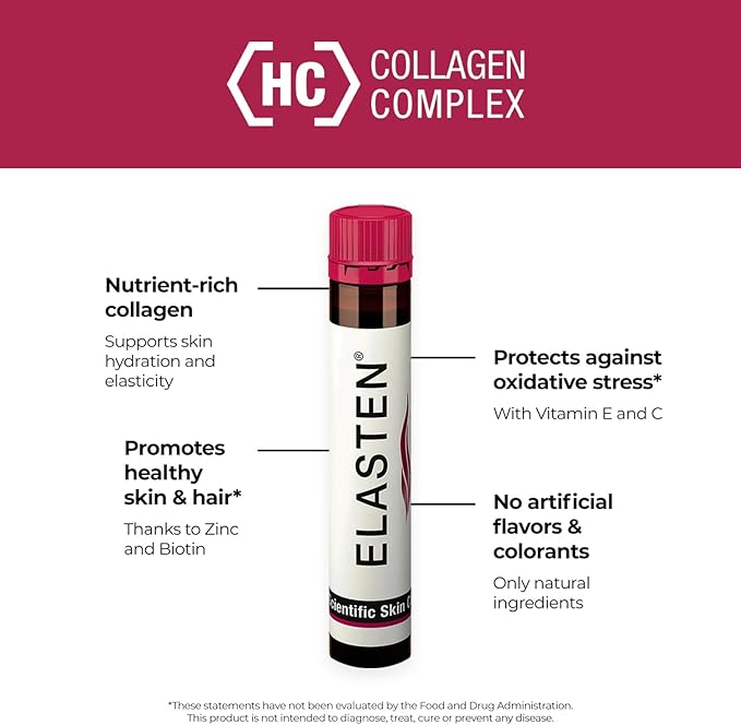 Clinically Tested Collagen Complex for Radiant Skin from Within – Reduces Fine Lines – Supports Healthy Connective Tissue – 28 Liquid Collagen Ampoules (0.85 fl oz / 25 ml Each)