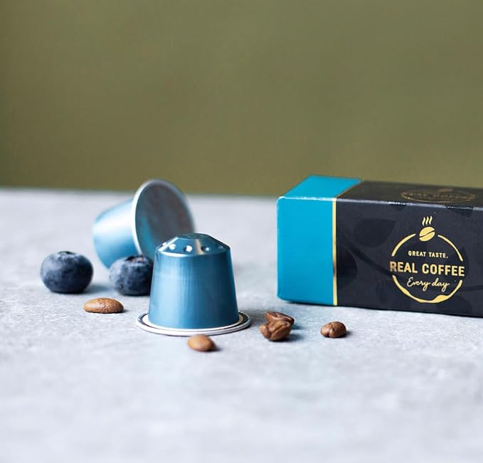 Decaf Italian ‘Torino’ Espresso Compatible with Nespresso | 100 Decaffeinated Aluminum Capsules | Bold Italian Flavor With No Buzz | Medium roast Arabica unfolds fresh fruits flowers and honey